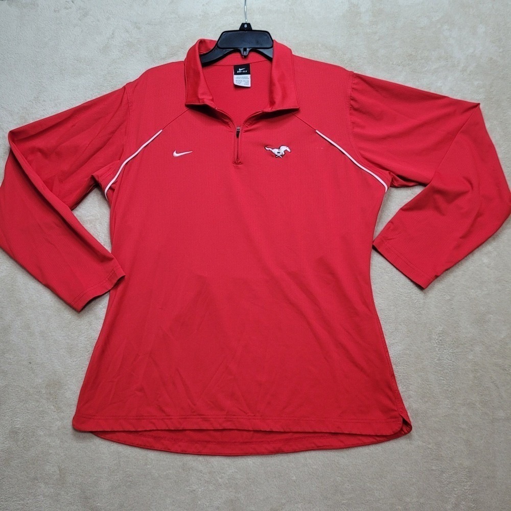 Nike Dri-FIT Pullover 1/4 Zip Collage Team Gear Southern Methodist Mustangs XXL
